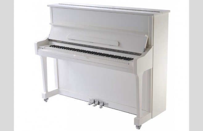 Steinhoven SU 121 Polished White Upright Piano All Inclusive Package - Image 1